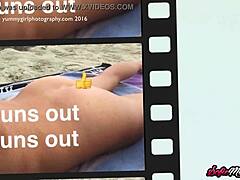 Zrelá Sofie Maries si užíva plážové dráždenie v domácom videu