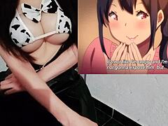 Kecantikan putih susu menikmati sesi hentai yang seksi