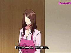 Arousing dinner date with a seductive stepmother in animated Hentai