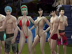 ड्रैगन बॉल पोर्न एपिसोड 45: किंकी पत्नियों और धोखेबाज पतियों के साथ मिल्फ और स्टेपमम थ्रीसम एक पूल पार्टी ऑर्गी में