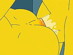 Мардж, домохозяйка, испытывает интенсивное удовольствие, когда получает горячую сперму в свою задницу и кончает в разных направлениях. В этом нецензурном аниме представлены зрелые персонажи с большими задницами и большими сиськами