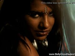 Indian goddess undressing and pleasuring herself