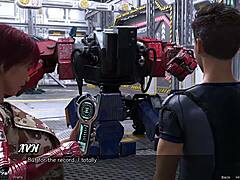 Тинејџерка насукана са полу-човеком, полу-роботом, учествује у хентаи видеу