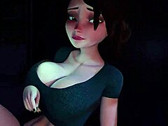 Il video di sesso HD presenta una calda milf mora che fa l'anale in stile cartone animato