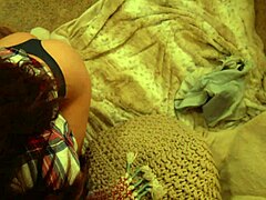 Real amateur wife in flannel shows off her curves and ride dick like a pro