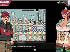 एनिमेटेड कार्टून स्पूकी मिल्क लाइफ में पोर्न गेम से मिलता है