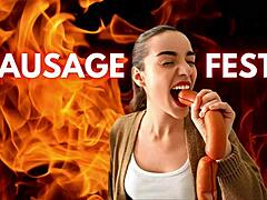 Tina's sausage fetish video: a wild and crazy orgasmic experience