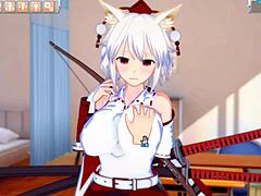 Touhou Inubashiri के बड़े स्तन इस 3D हेन्टाई वीडियो में ध्यान का केंद्र हैं