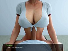 Vidéo porno animée de demi-soeur et de mari se frottant les fesses en 3D